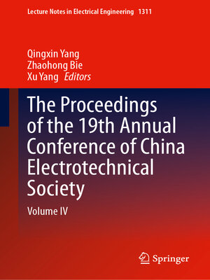 cover image of The Proceedings of the 19th Annual Conference of China Electrotechnical Society